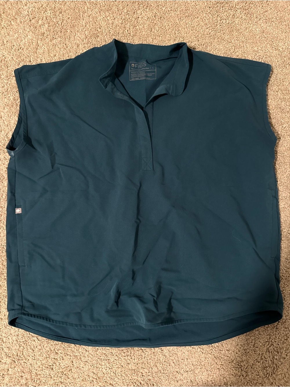Figs Technical Collection Scrub Set Caribbean Blue Zamora Joggers, Rafaela Top - Picture 5 of 7